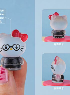 磨砂透色KT猫盲袋树脂摆件
