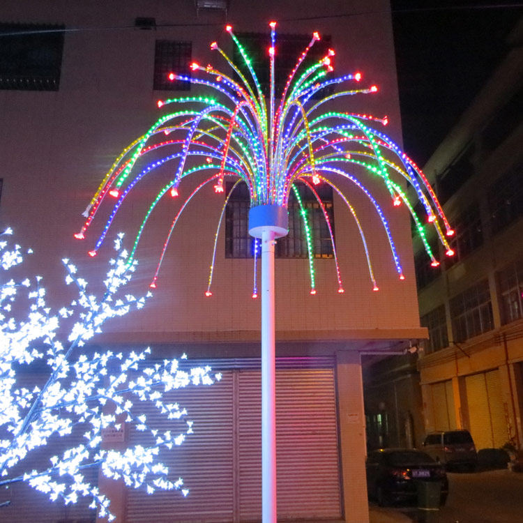 烟花树礼花灯景观树户外防水现代景观礼花灯树节日彩灯烟花灯光展