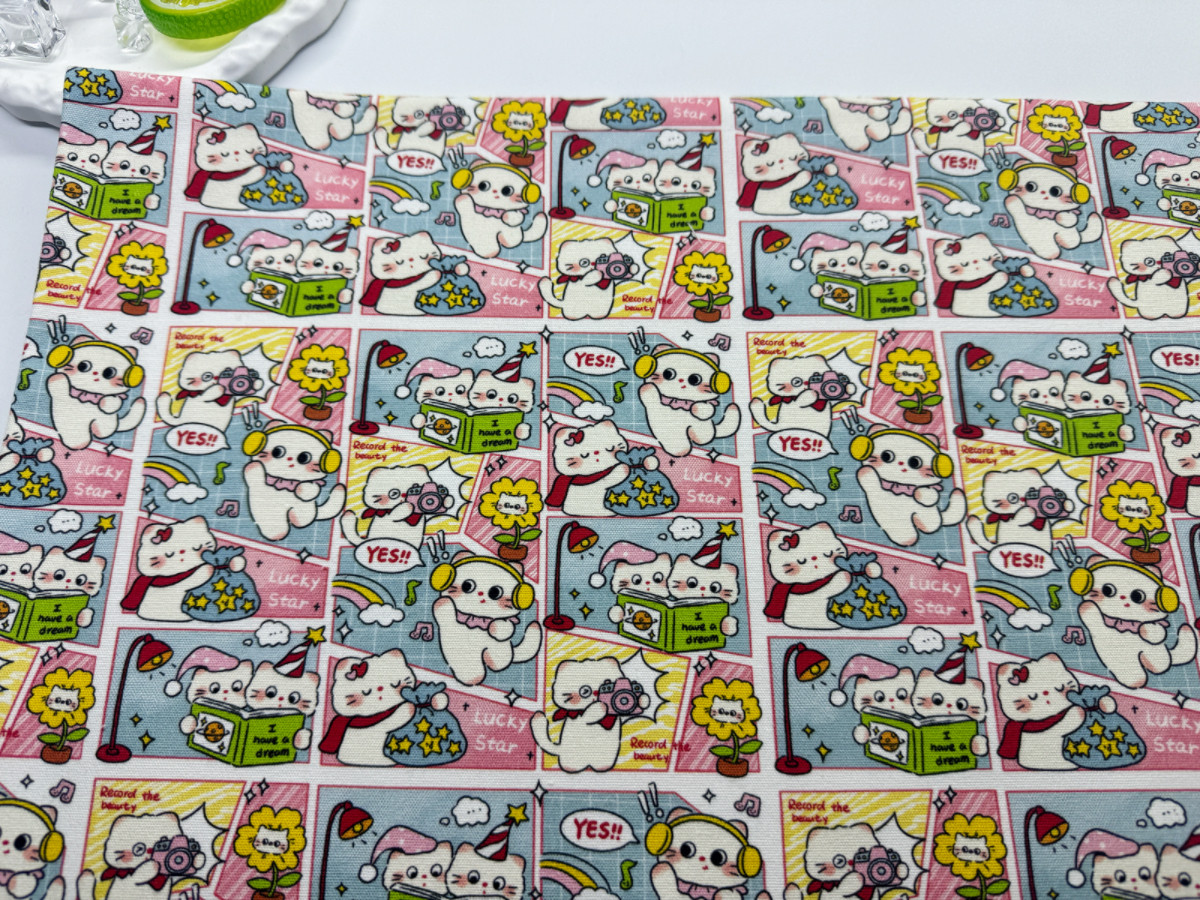 独家版权花色全棉8安帆布和府绸拼布卡通猫包包桌布背带裤外套,淘宝优惠券,粉丝福利购,淘宝优惠卷