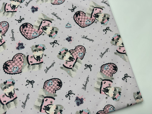 全棉8安帆布高密丝光帆布卡通狗拼布猫包包外套桌布手工数码印花 - 图1