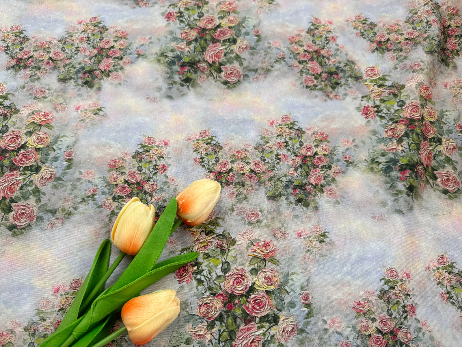 设计师全棉8安帆布高密丝光油画花朵集合包包外套桌布手工数码,淘宝优惠券,粉丝福利购,淘宝优惠卷