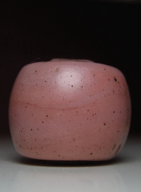 老搅胎粉琉璃珠文玩配珠古董