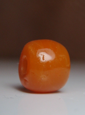 老南红桶珠橙红色10×8mm