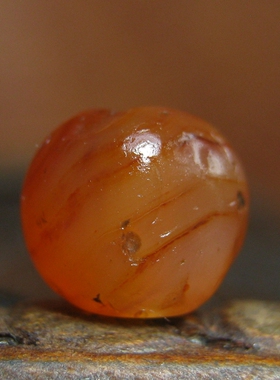 老缠丝红玛瑙珠8.5×7.5mm