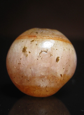 千年老缠丝双色玛瑙珠14.5×14mm