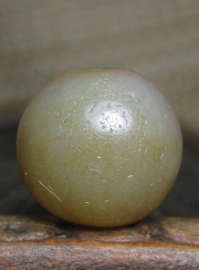 千年老玛瑙珠14×13mm双色大眼睛