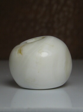 藏传喜旋老白贝壳珠15mm