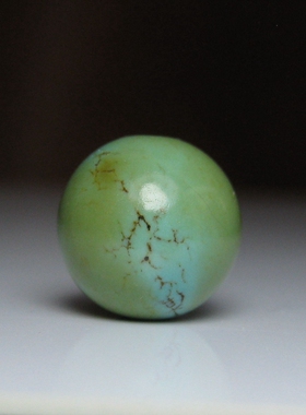 藏传老绿松石圆珠10×10mm