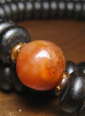 老紫檀108老玛瑙老青金石老水晶