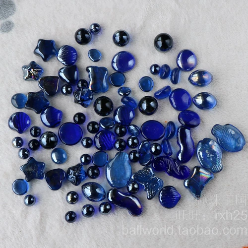 Big Love Blue Glass Popult Bead Road Prop go sub -porte fish quate cluster cluster