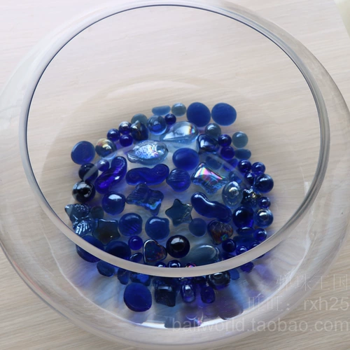 Big Love Blue Glass Popult Bead Road Prop go sub -porte fish quate cluster cluster