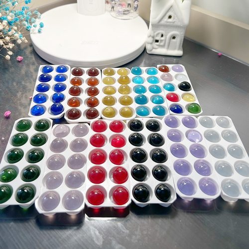 迷你本色水晶球装饰球水晶摆件玻璃球弹珠艺术品配件道具高透圆滑 - 图0