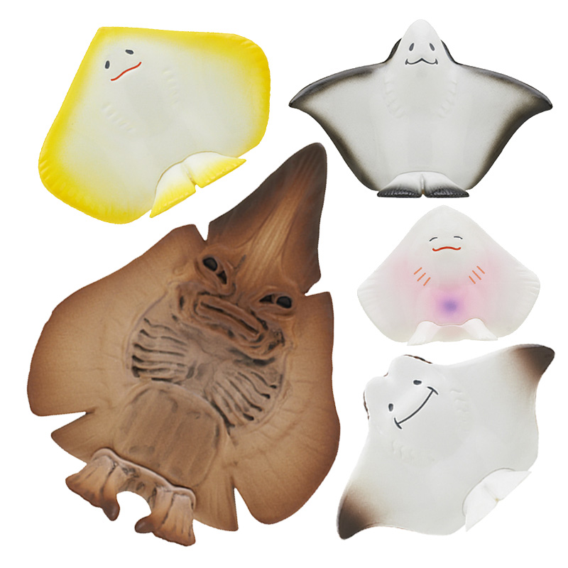 日本正版散货 奇谭 Kitan 腹部微笑鳐鱼 可爱魔鬼鱼海洋模型摆件 - 图3