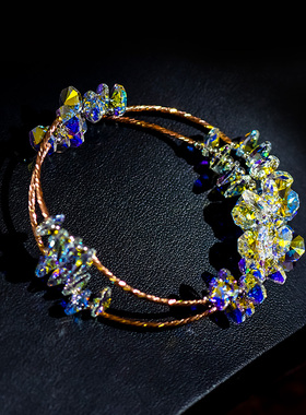 纯银水晶双层超闪礼物时尚饰品