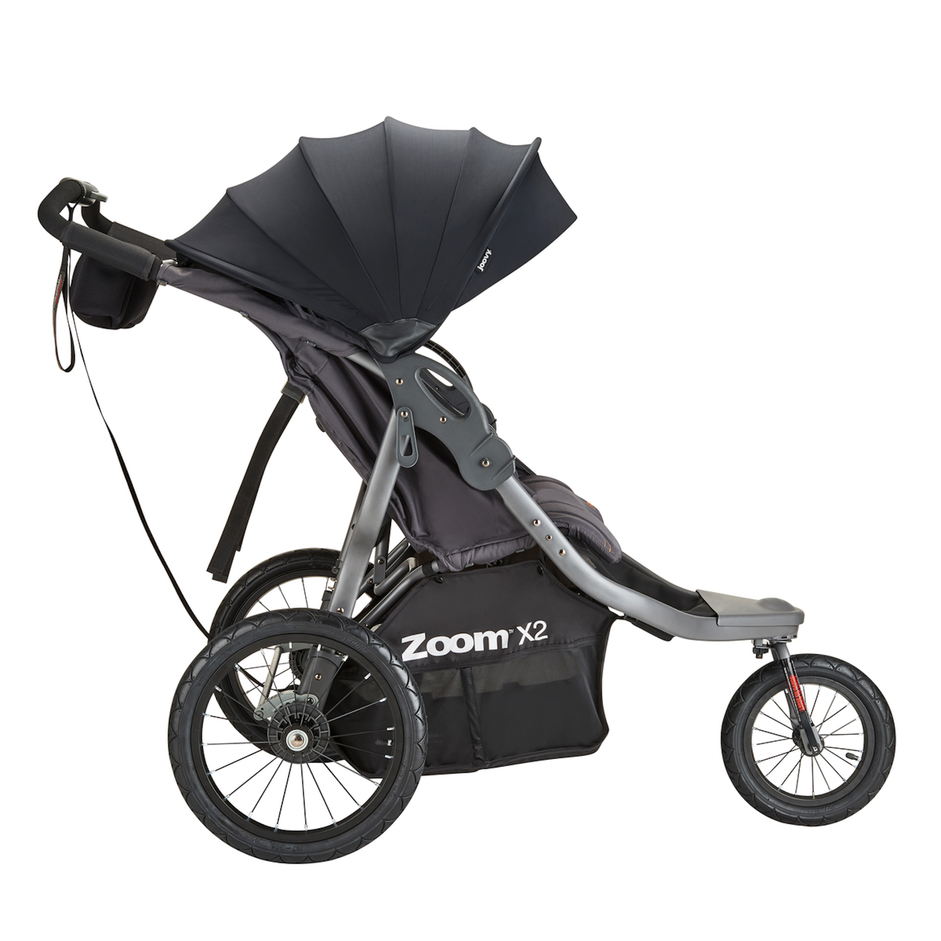 美国JOOVY ZOOMX2双人双胞胎婴儿推车三轮慢跑车可坐躺折叠避震 - 图0