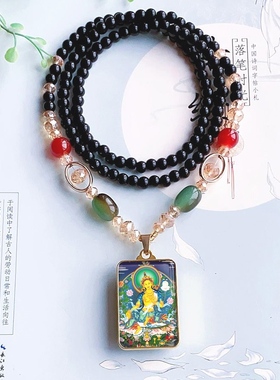 二十一度母项链白度母挂件大白伞盖佛母定制佛像男女款绿度母吊坠