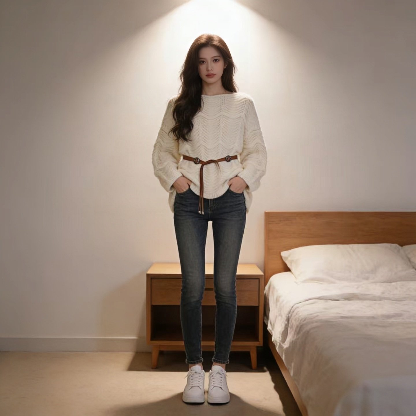 2025秋冬新款加厚镂空针织毛衣女宽松慵懒风皮质绑带显瘦外穿上衣,淘宝优惠券,粉丝福利购,淘宝优惠卷