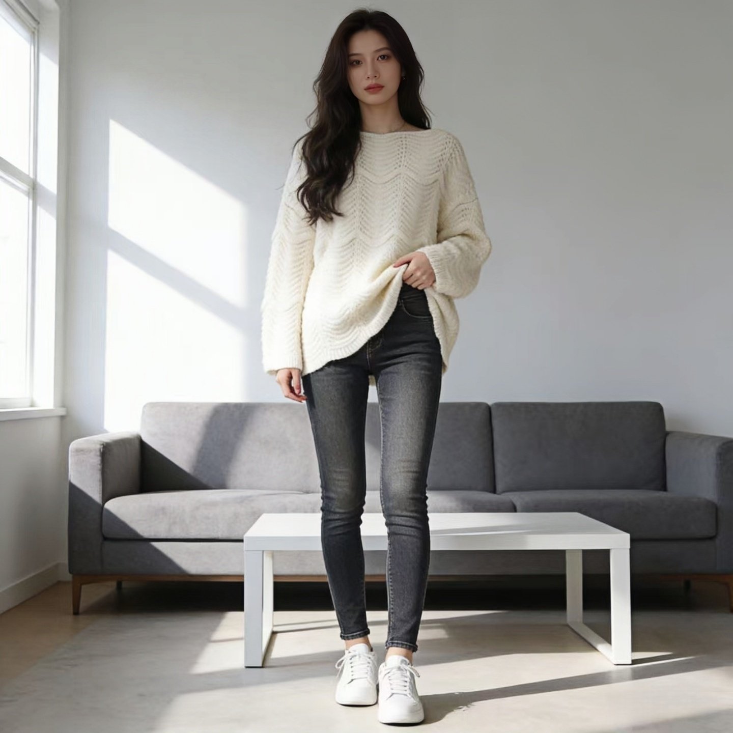 2025秋冬新款加厚镂空针织毛衣女宽松慵懒风皮质绑带显瘦外穿上衣,淘宝优惠券,粉丝福利购,淘宝优惠卷