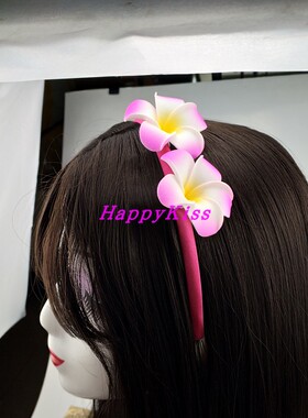 儿童鸡蛋花发箍写真海边头饰品