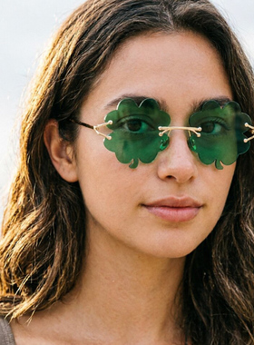 新款圣帕特里克节三叶太阳眼镜