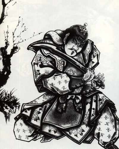 三代目水浒好汉108纹身手稿刺青图手绘线稿素材欧美花臂满背日式 - 图0