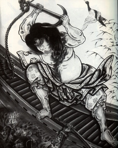 三代目水浒好汉108纹身手稿刺青图手绘线稿素材欧美花臂满背日式 - 图1