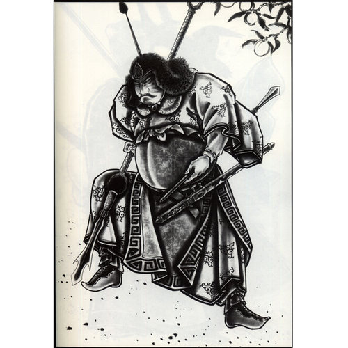 三代目水浒好汉108纹身手稿刺青图手绘线稿素材欧美花臂满背日式 - 图3