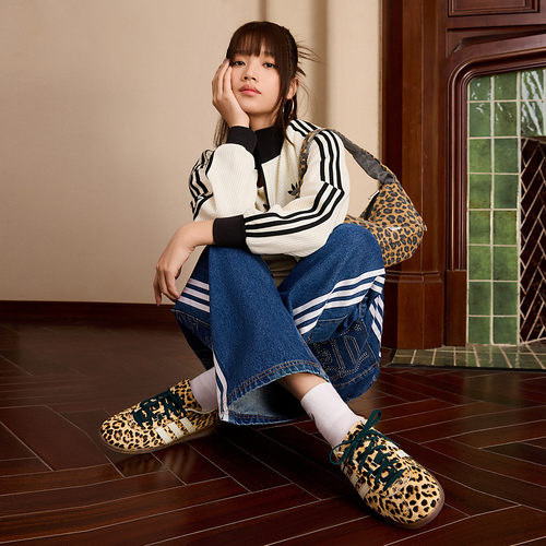 T头鞋 GAZELLE LO PRO豹纹薄底板鞋德训鞋adidas阿迪达斯三叶草 - 图1