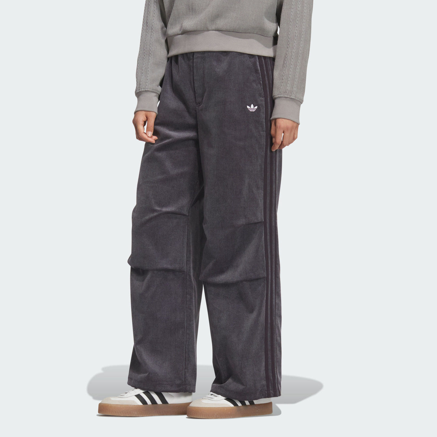 宋雨琦同款灯芯绒休闲舒适褶皱运动裤女adidas阿迪达斯三叶草,淘宝优惠券,粉丝福利购,淘宝优惠卷