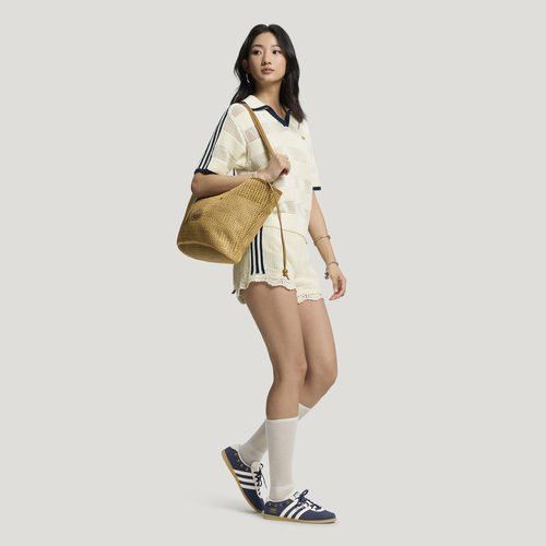 短途旅行度假风编织运动托特包斜挎包女adidas阿迪达斯三叶草 - 图0