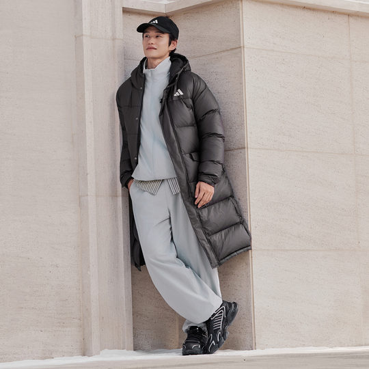 保暖休闲长款鸭绒羽绒服男女秋冬adidas阿迪达斯官方轻运动