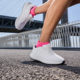 Adidas men and women run freely on their body test shoes