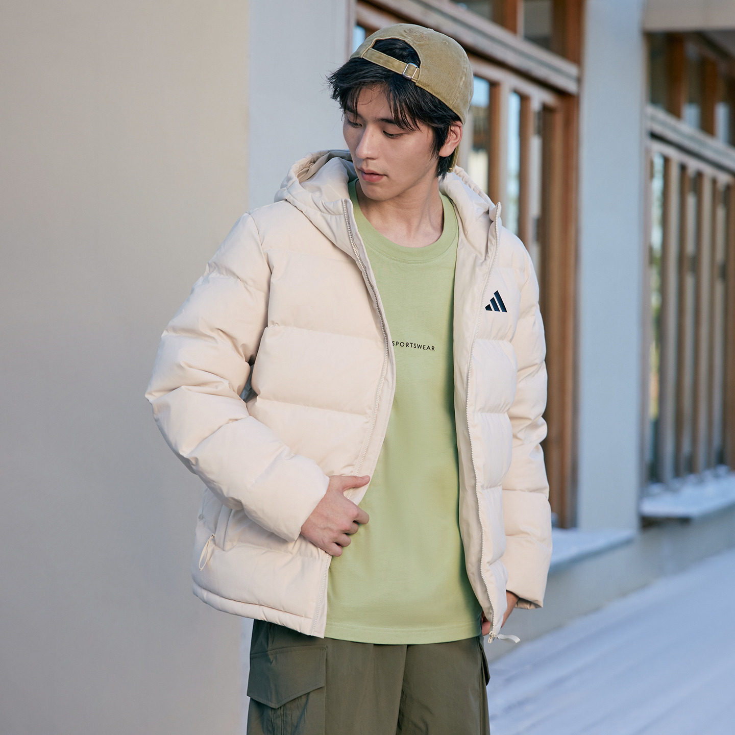 600蓬休闲保暖鸭绒连帽羽绒服男装秋冬adidas阿迪达斯轻运动,淘宝优惠券,粉丝福利购,淘宝优惠卷