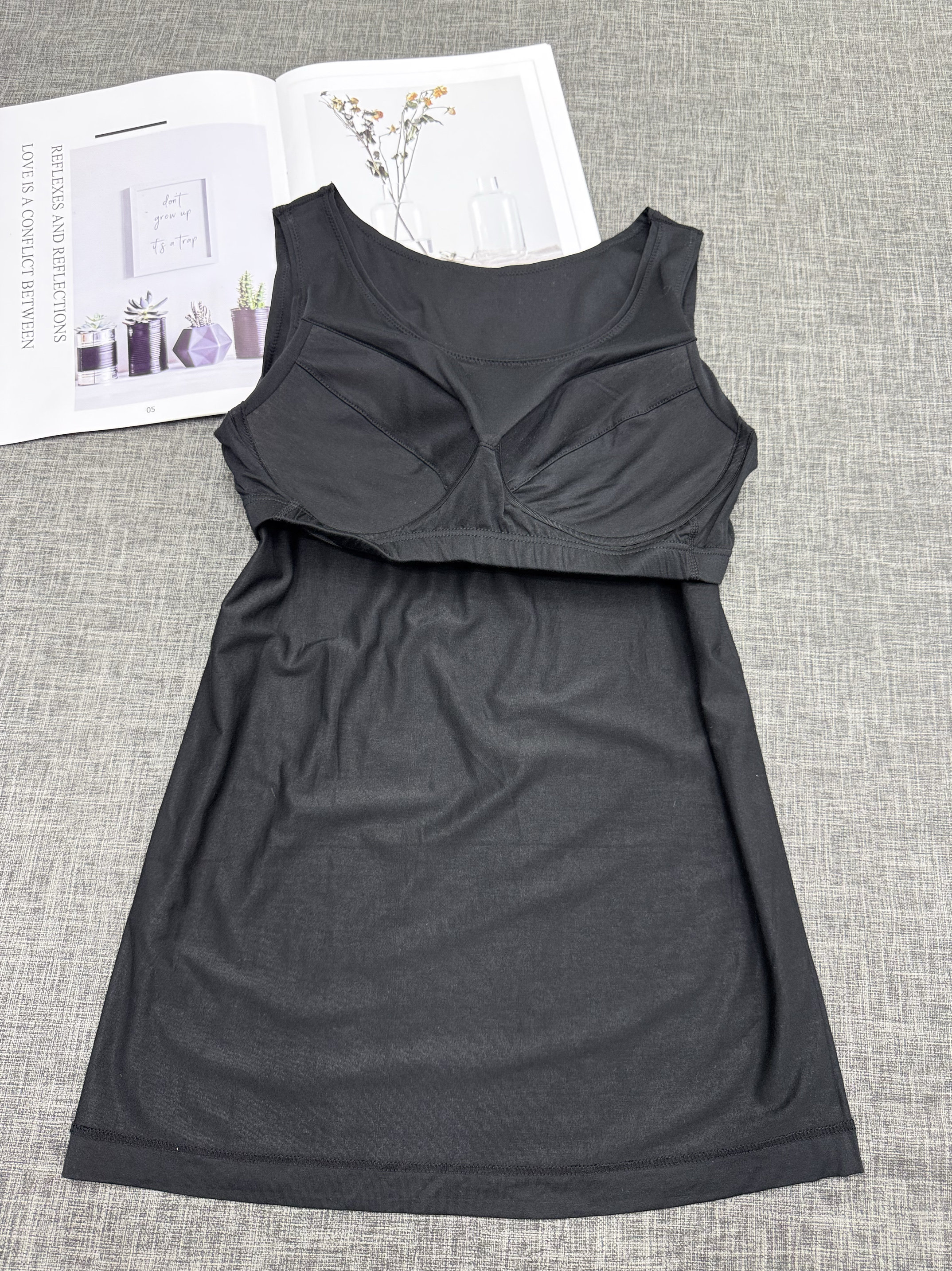 5印 女式 莱赛尔 带罩杯背心 可外穿 胸垫一体式,淘宝优惠券,粉丝福利购,淘宝优惠卷