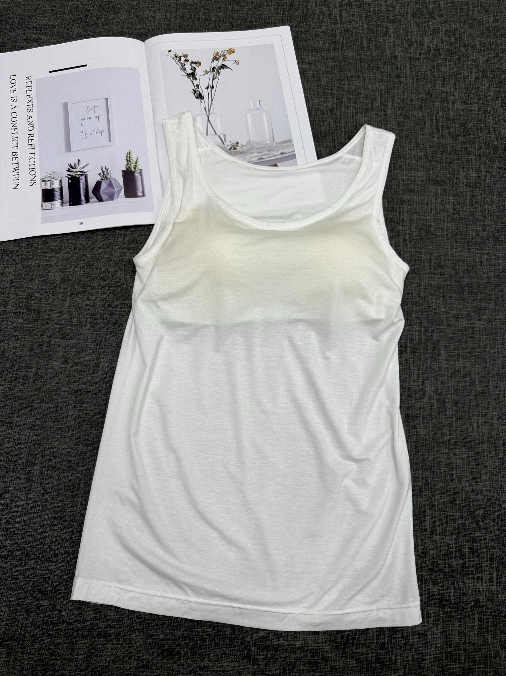 5印 女式 莱赛尔 带罩杯背心 可外穿 胸垫一体式,淘宝优惠券,粉丝福利购,淘宝优惠卷