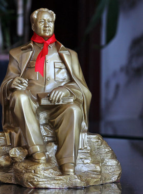 毛主席坐像纯铜摆件礼品