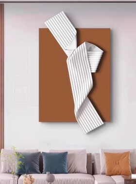 玄关实物装饰画抽象3D立体创意