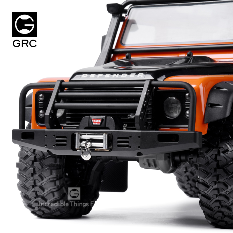 GRC模型车用 荒野前杠TRX4 SCX10 90046 90047金属前防撞前保险杠 - 图0