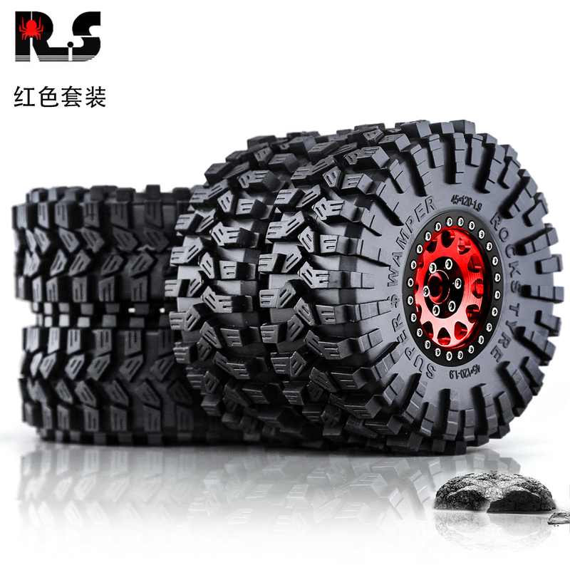 RS红蜘蛛1/10攀爬车Scx10 TRX4易控FMS瑞泰RG九尾狐轮胎轮毂R123 - 图2