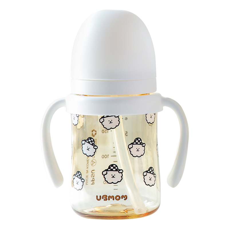 韩国ubmom吸管杯婴儿宝宝一岁以上儿童喝奶2岁防呛防漏学饮杯奶瓶