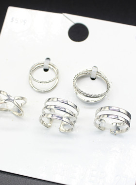 外贸孤品素圈戒指女时尚个性