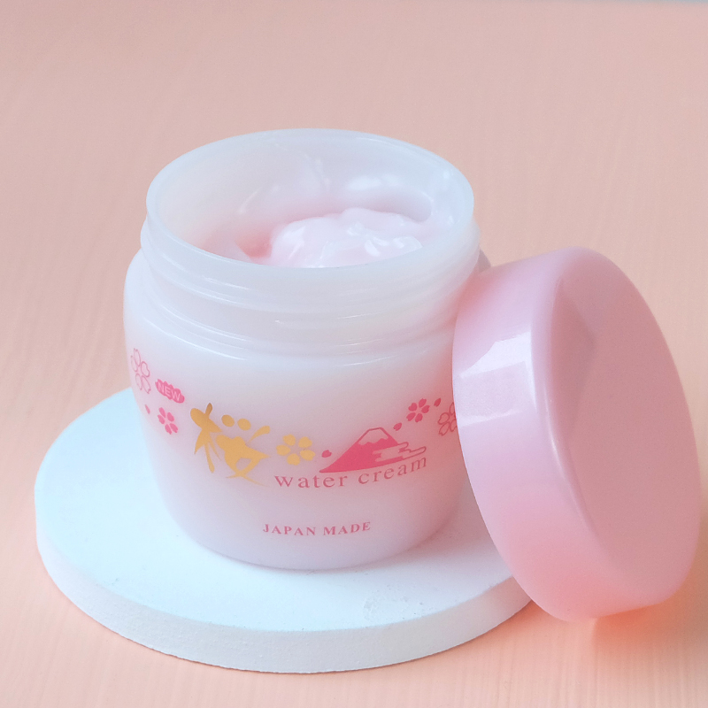 日本原装正品新樱花出水霜Sakura Water Cream温泉水保湿补水面霜-图0