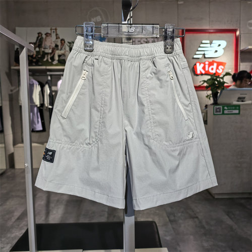 new balance NB25夏款男童女童儿童梭织速干五分裤短裤7VF22063 - 图1