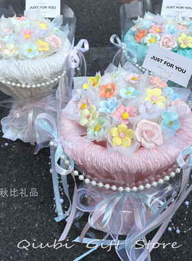 景德镇陶瓷花束永生花成品