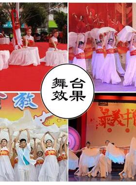 真丝双面加长古典舞演出扇