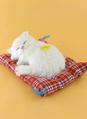 会叫正品睡猫儿童包邮桌面摆件