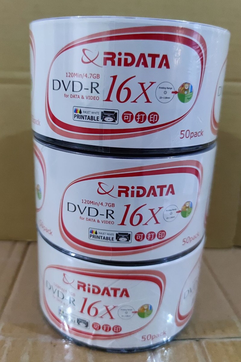 铼德 RITEK 商务可打印 空白DVD 16速4 7G 空白光盘 光碟 刻录盘 - 图0