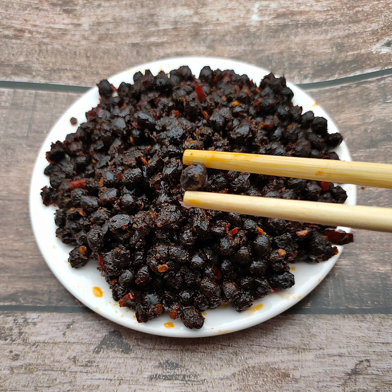 湖北荆州监利特产农家自制风味麻辣豆豉豆豉黑豆豉干净卫生250克 - 图0