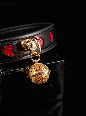 puppy真皮项圈女颈带镂空爱心锁骨链颈环choker情侣定制刻字脖圈