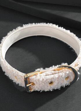 Puppy*美拉德毛绒铃铛蝴蝶结项圈女choker秋冬颈圈甜美小众饰品男